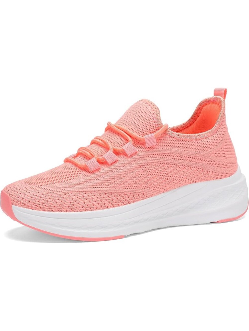 Women's Pink Breathable Lightweight Walking Non Slip Fashion Casual Sneaker